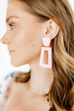 Kennedy Statement Earrings - Baby Pink - Aaria Tees Aaria Tees