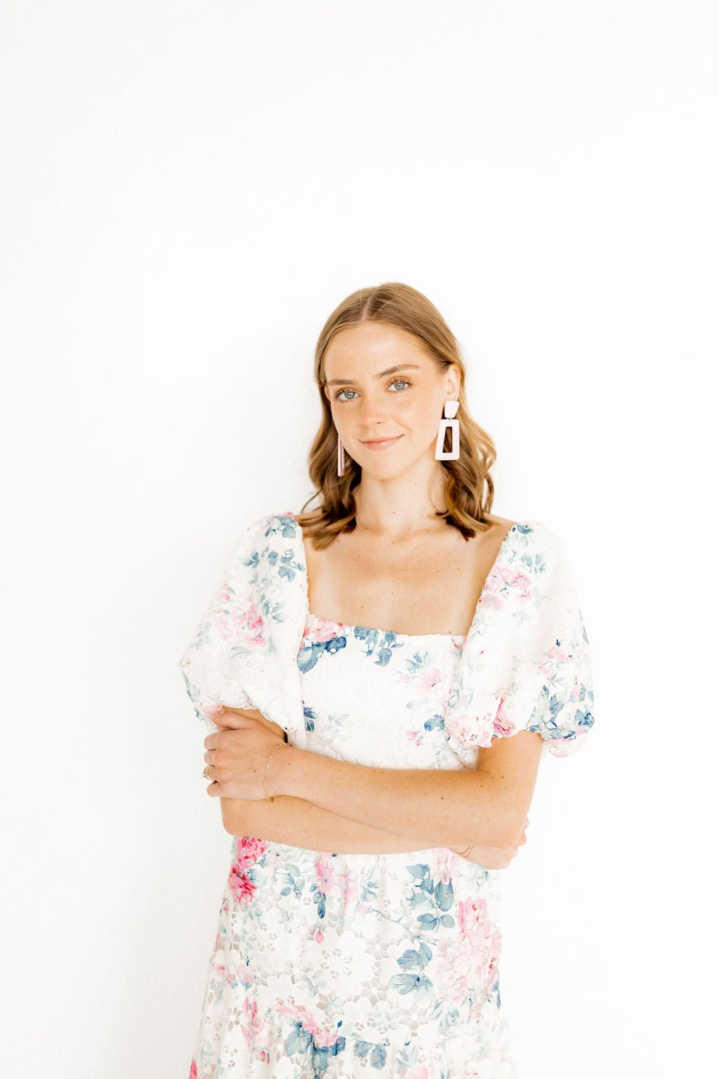 Kennedy Statement Earrings - Baby Pink - Aaria Tees Aaria Tees