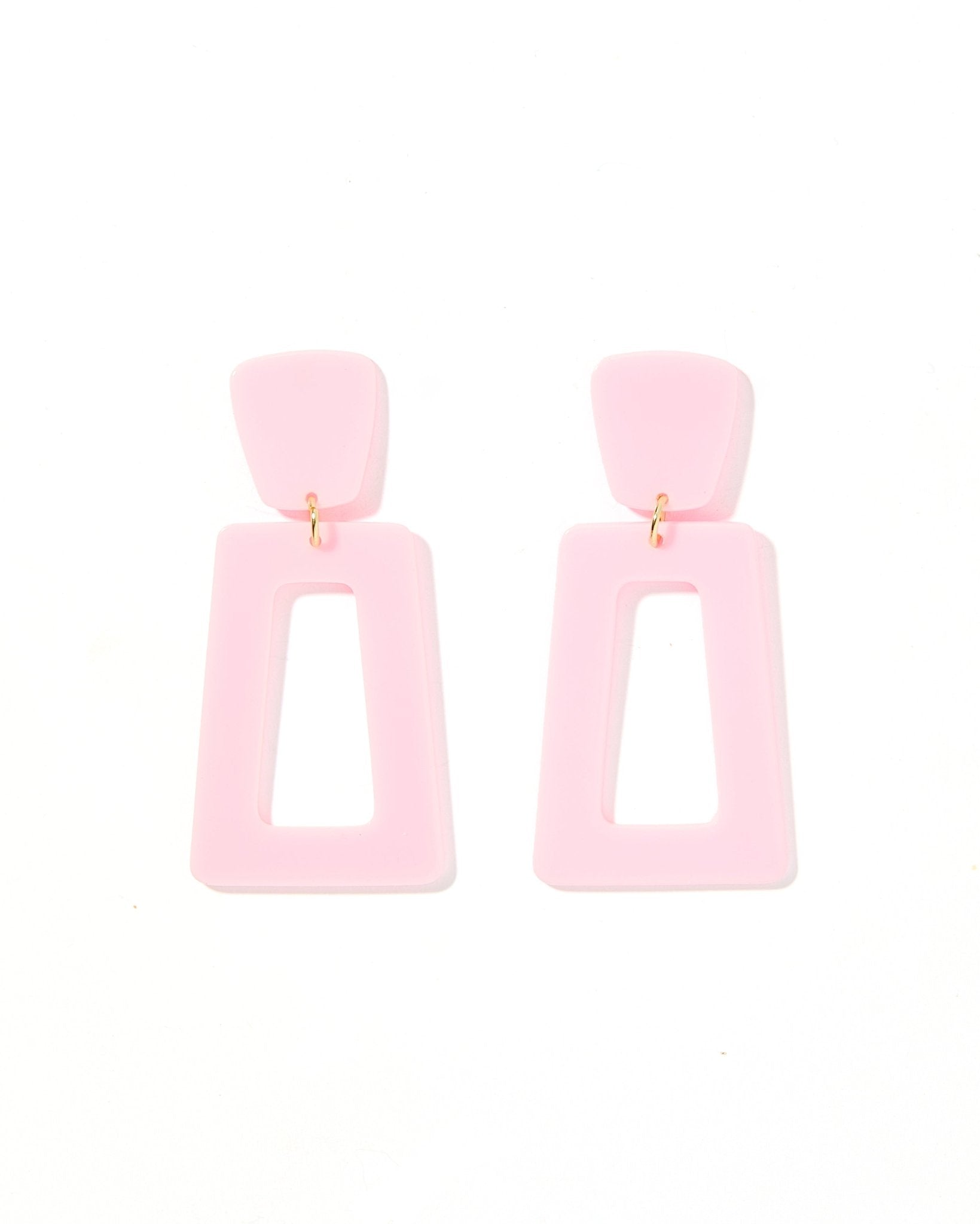 Kennedy Statement Earrings - Baby Pink - Aaria Tees Aaria Tees
