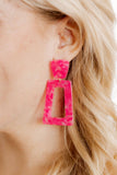 Kennedy Statement Earrings - Cosmic Pink - Aaria Tees Aaria Tees