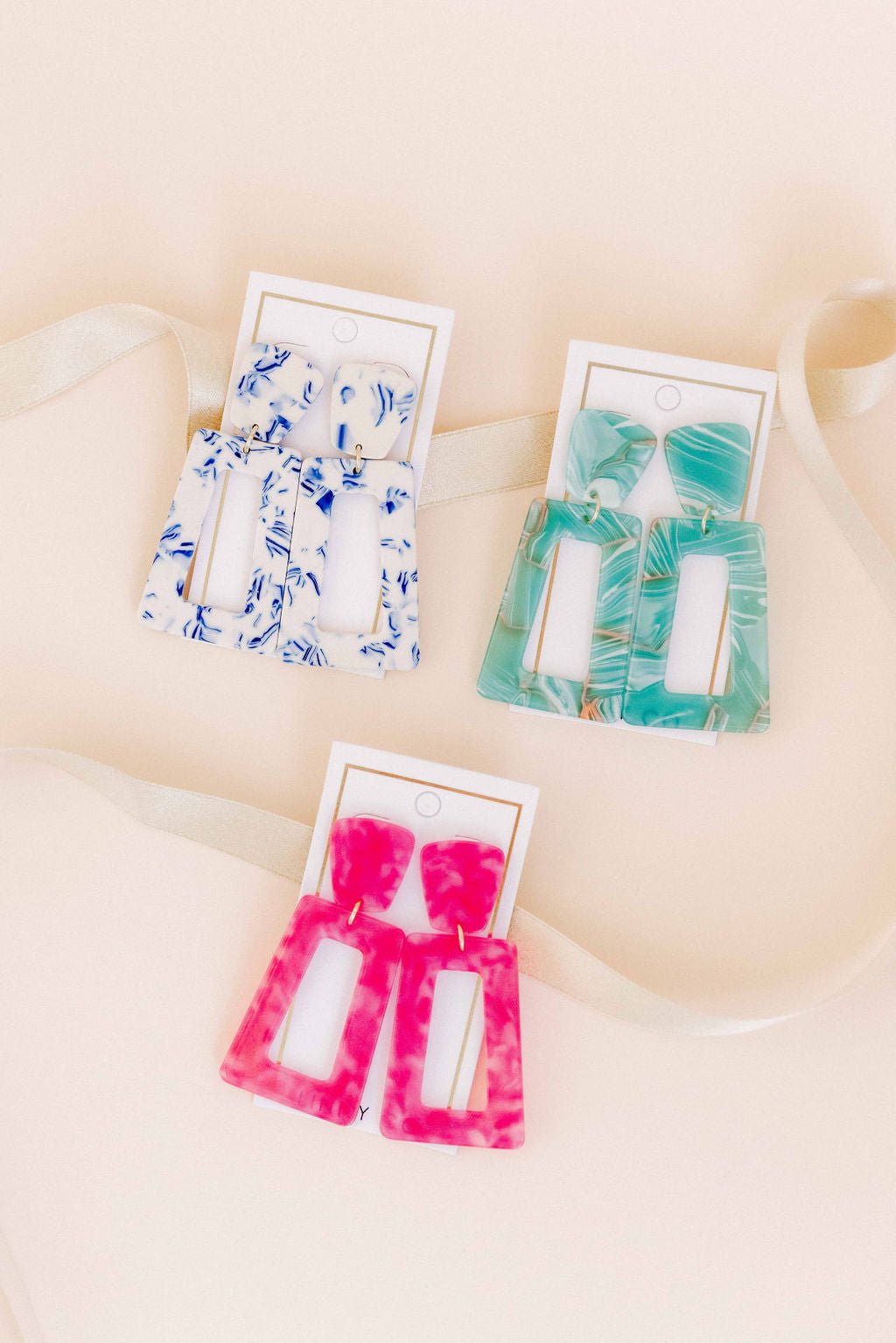 Kennedy Statement Earrings - Cosmic Pink - Aaria Tees Aaria Tees