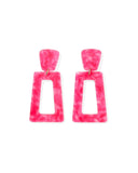 Kennedy Statement Earrings - Cosmic Pink - Aaria Tees Aaria Tees