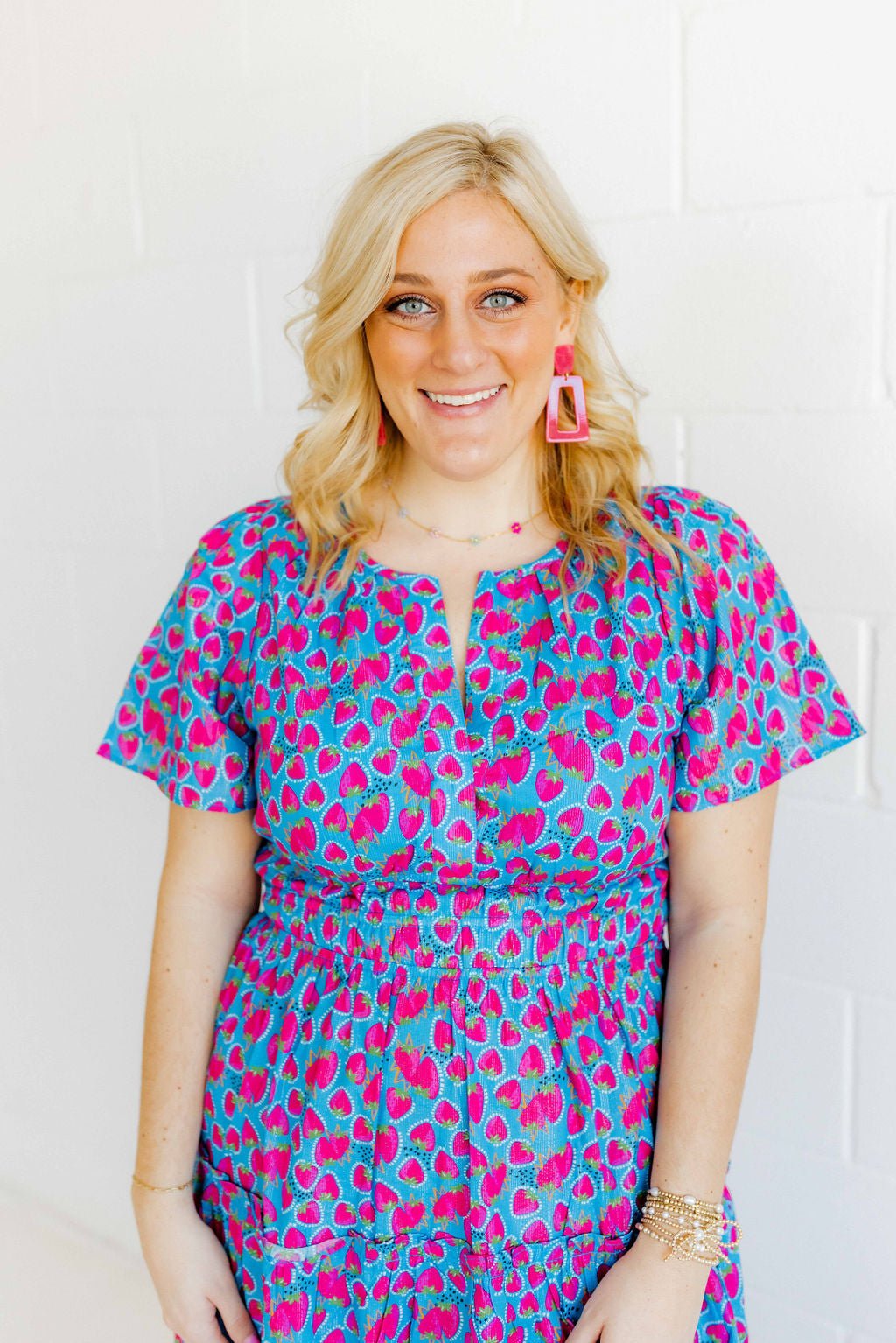 Kennedy Statement Earrings - Cosmic Pink - Aaria Tees Aaria Tees