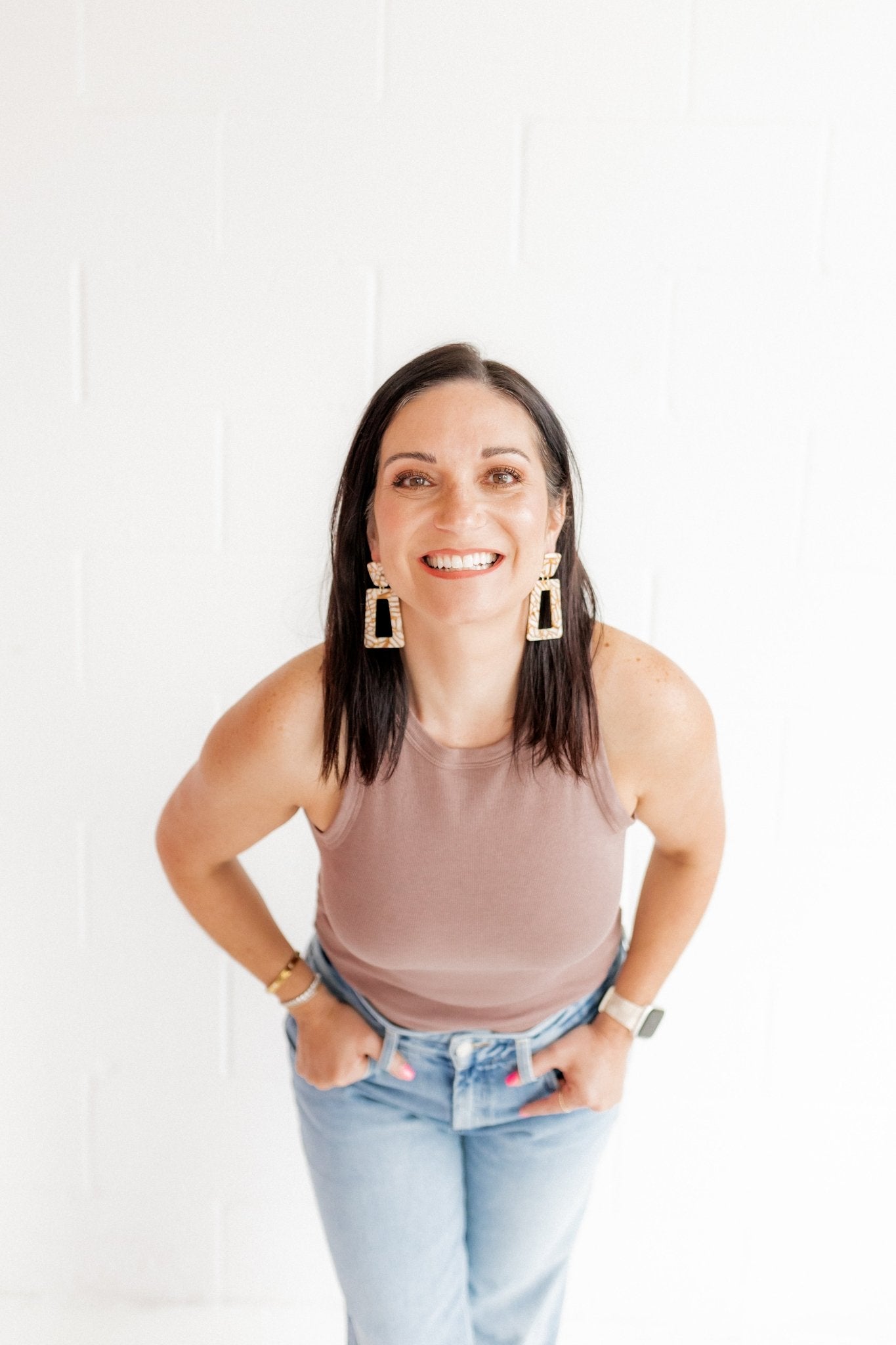 Kennedy Statement Earrings - Desert Sand - Aaria Tees Aaria Tees
