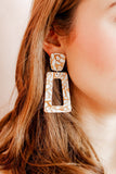Kennedy Statement Earrings - Desert Sand - Aaria Tees Aaria Tees