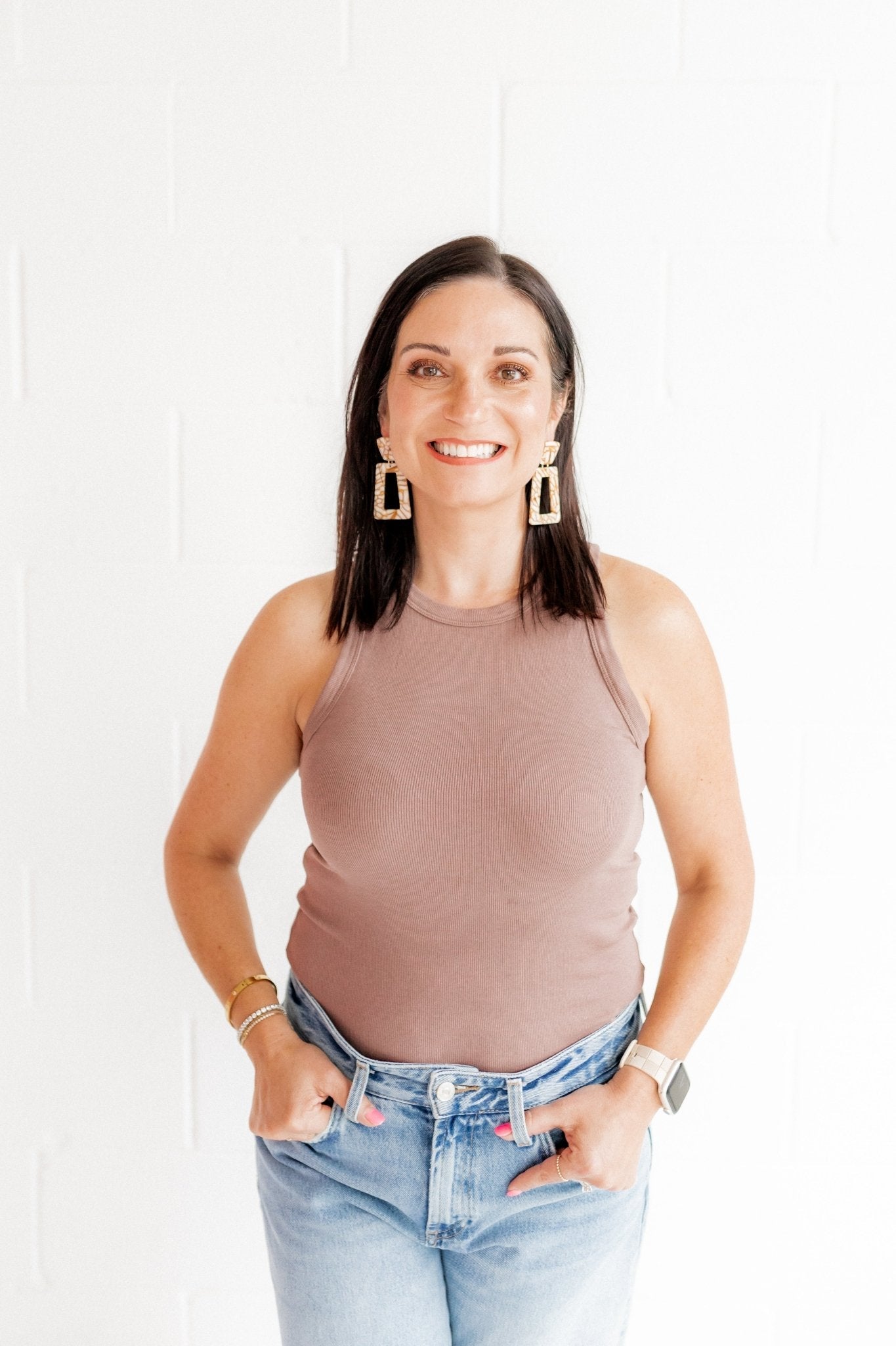 Kennedy Statement Earrings - Desert Sand - Aaria Tees Aaria Tees