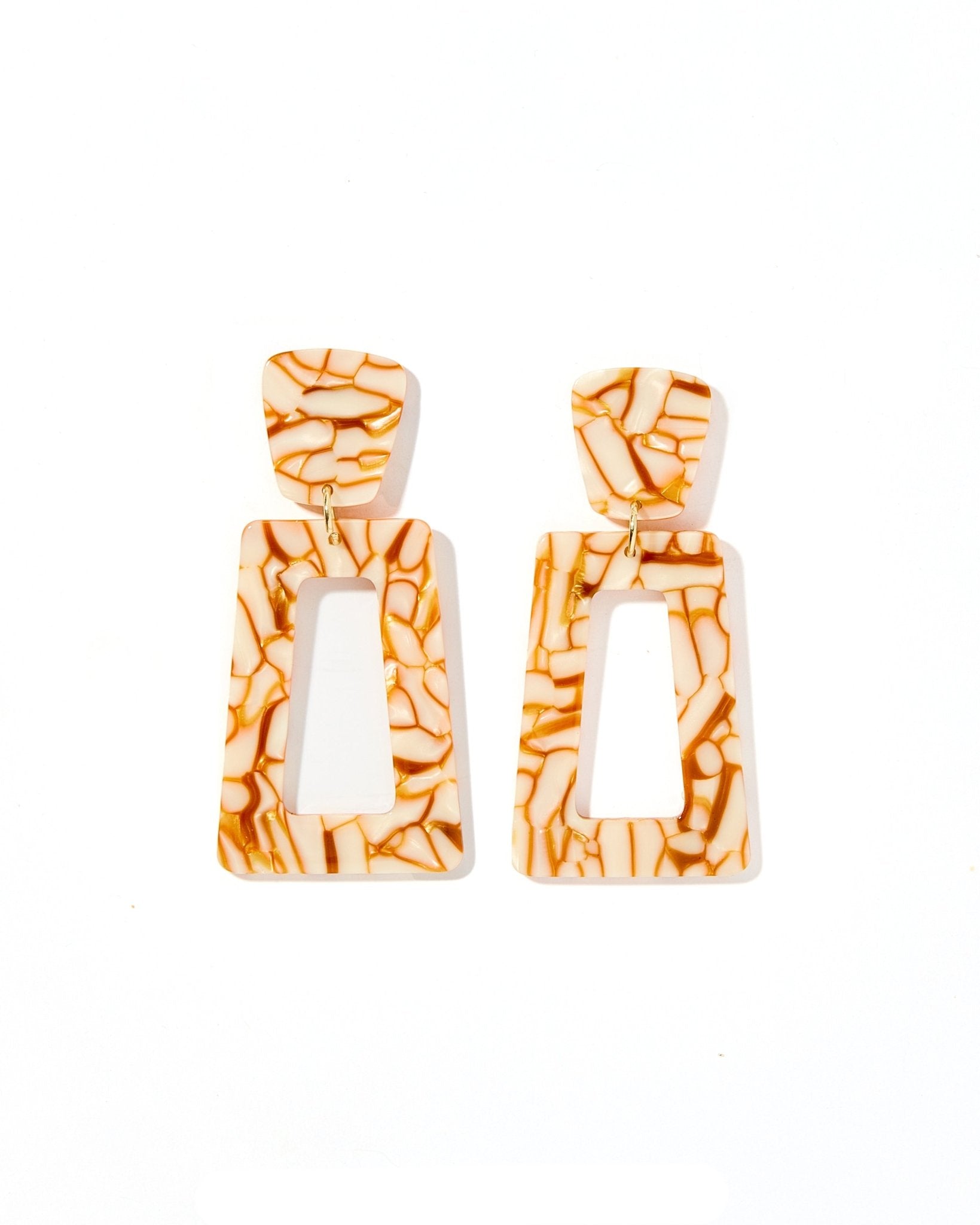 Kennedy Statement Earrings - Desert Sand - Aaria Tees Aaria Tees