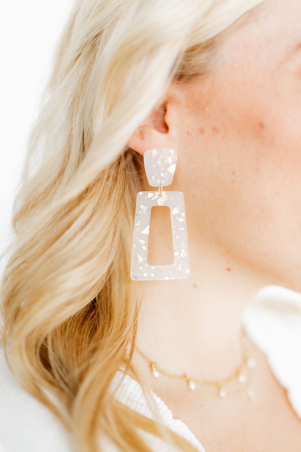 Kennedy Statement Earrings - Gold Confetti - Aaria Tees Aaria Tees