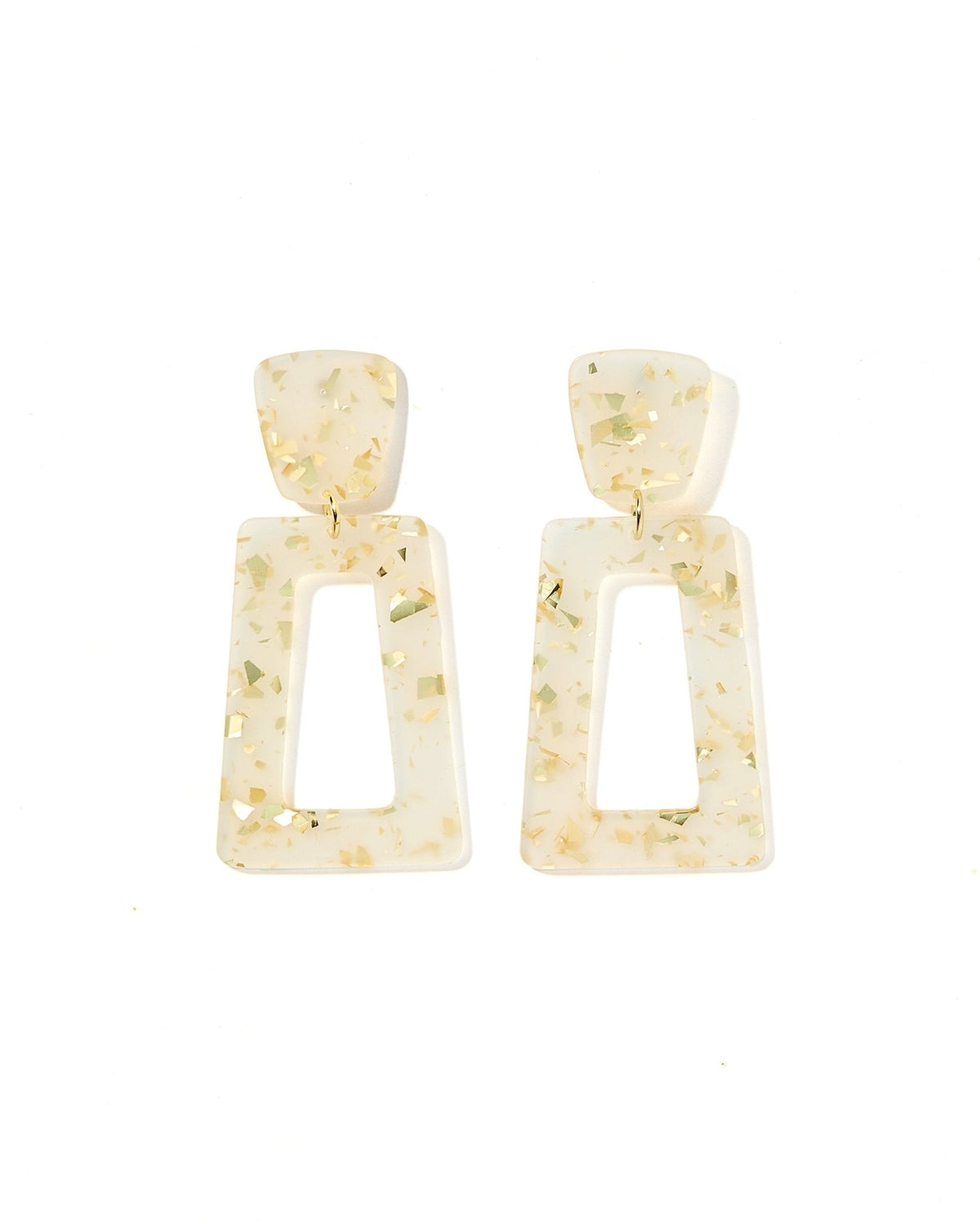 Kennedy Statement Earrings - Gold Confetti - Aaria Tees