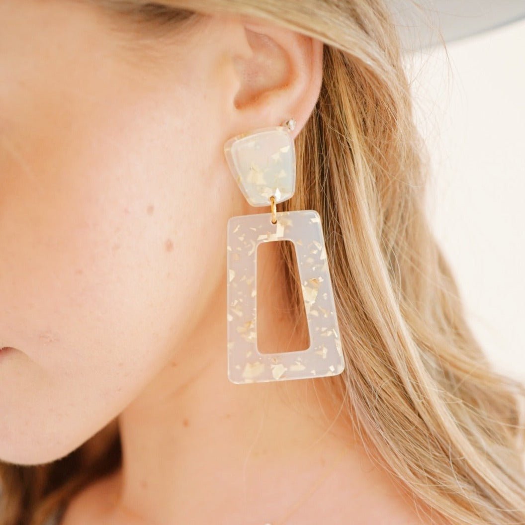 Kennedy Statement Earrings - Gold Confetti - Aaria Tees Aaria Tees