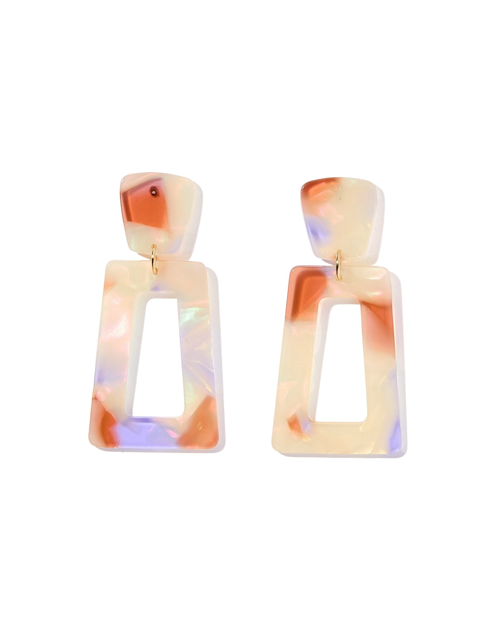 Kennedy Statement Earrings - Lavender Honey - Aaria Tees Aaria Tees