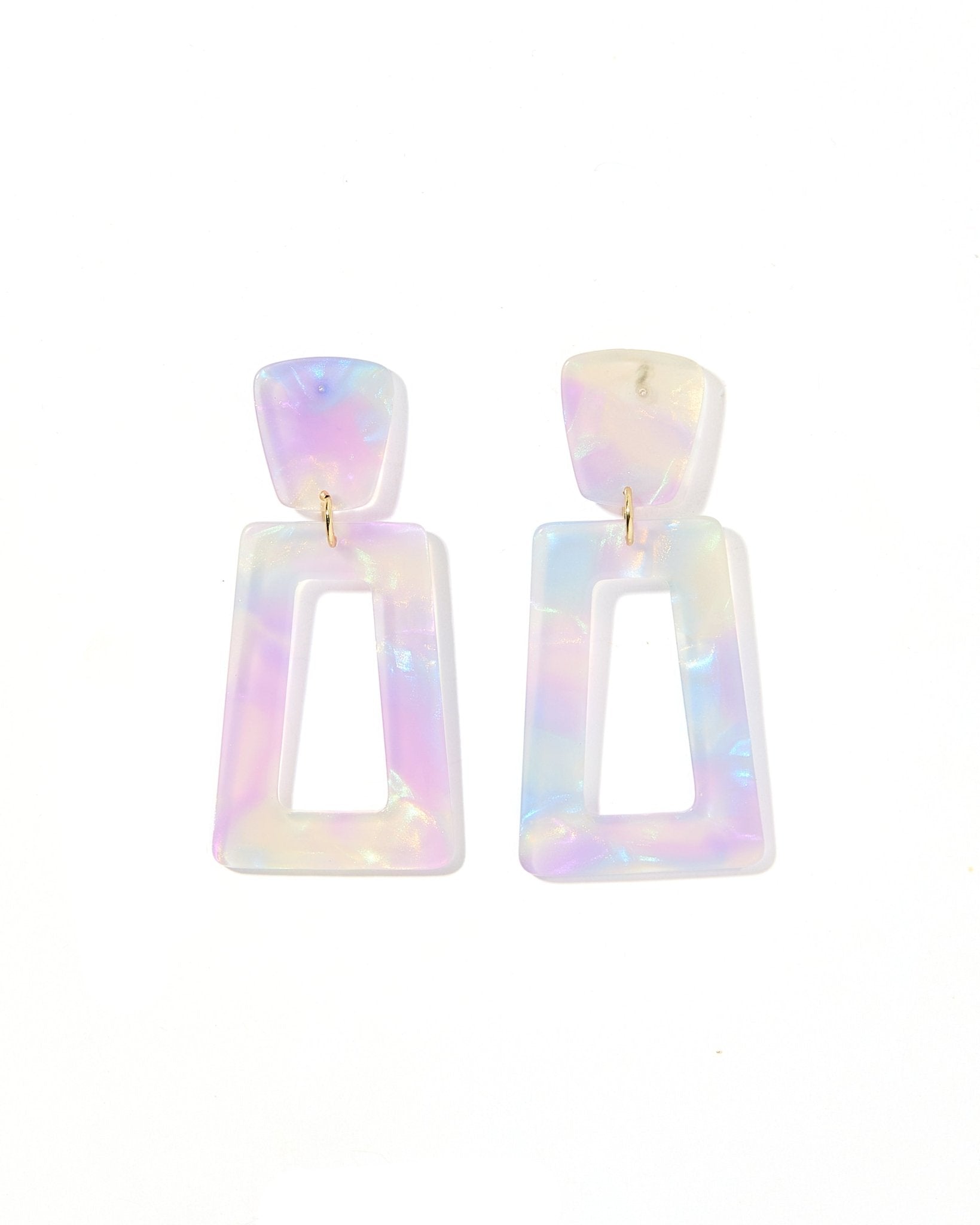 Kennedy Statement Earrings - Lavender Skies - Aaria Tees Aaria Tees