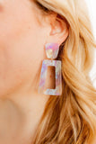 Kennedy Statement Earrings - Lavender Skies - Aaria Tees Aaria Tees