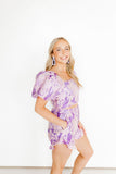Kennedy Statement Earrings - Lilac - Aaria Tees Aaria Tees