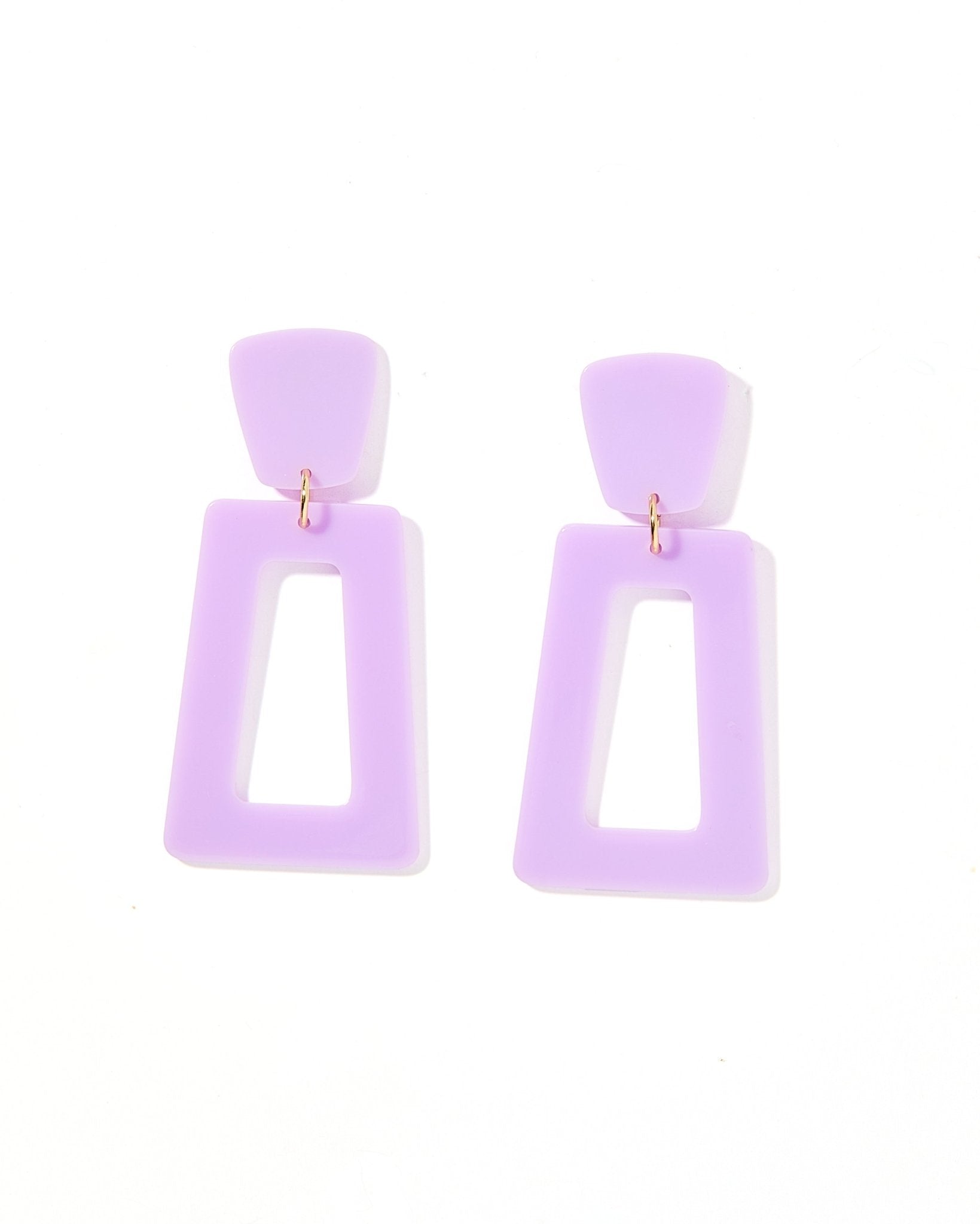 Kennedy Statement Earrings - Lilac - Aaria Tees Aaria Tees