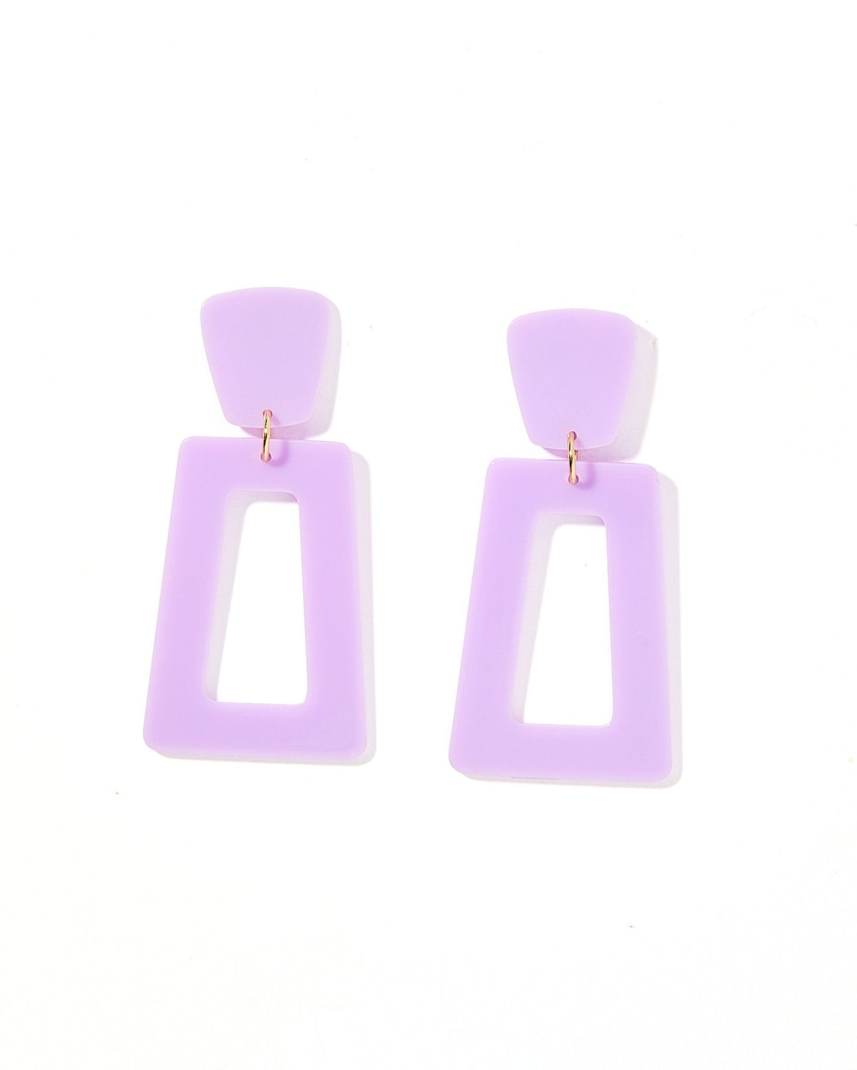 Kennedy Statement Earrings - Lilac - Aaria Tees
