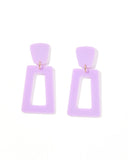 Kennedy Statement Earrings - Lilac - Aaria Tees Aaria Tees