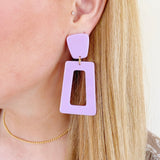 Kennedy Statement Earrings - Lilac - Aaria Tees Aaria Tees