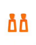 Kennedy Statement Earrings - Metallic Orange - Aaria Tees Aaria Tees