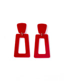 Kennedy Statement Earrings - Mulberry - Aaria Tees Aaria Tees