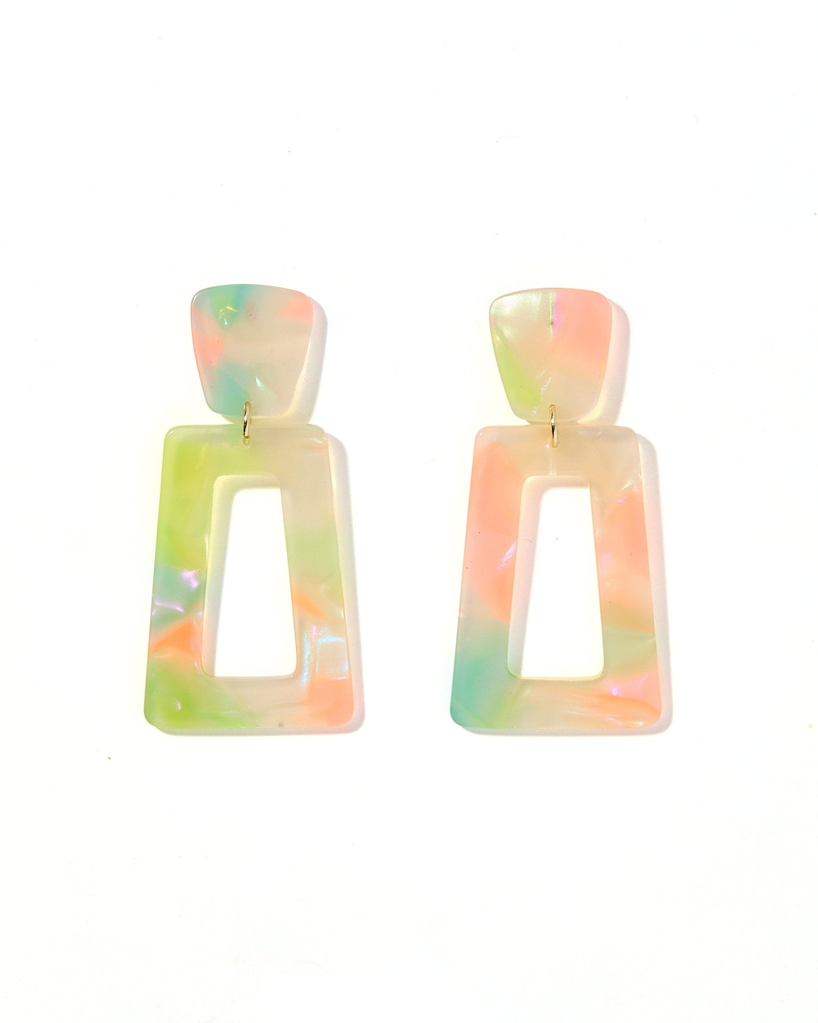 Kennedy Statement Earrings - Neon Punch - Aaria Tees Aaria Tees