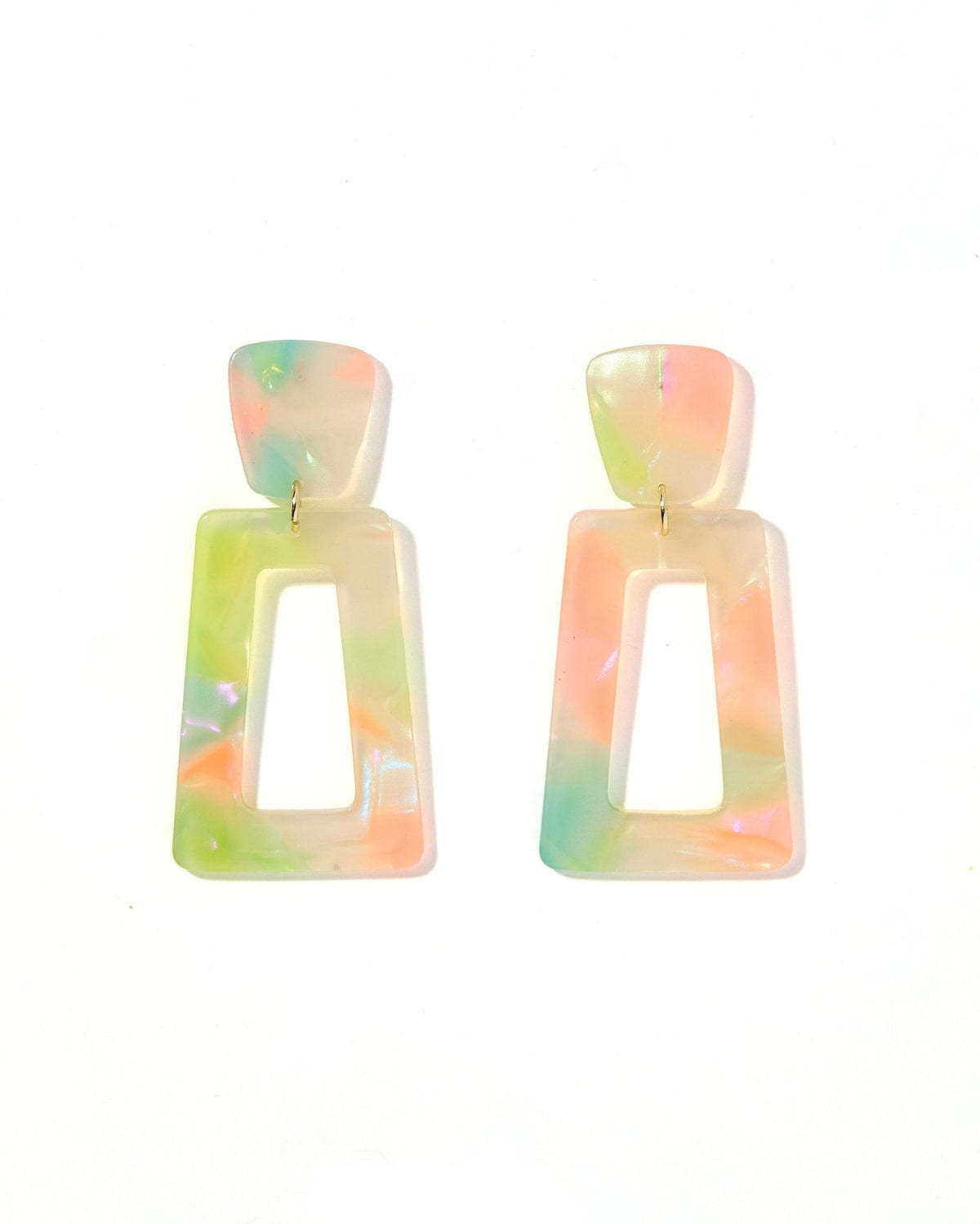 Kennedy Statement Earrings - Neon Punch - Aaria Tees