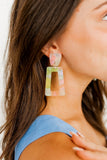 Kennedy Statement Earrings - Neon Punch - Aaria Tees Aaria Tees