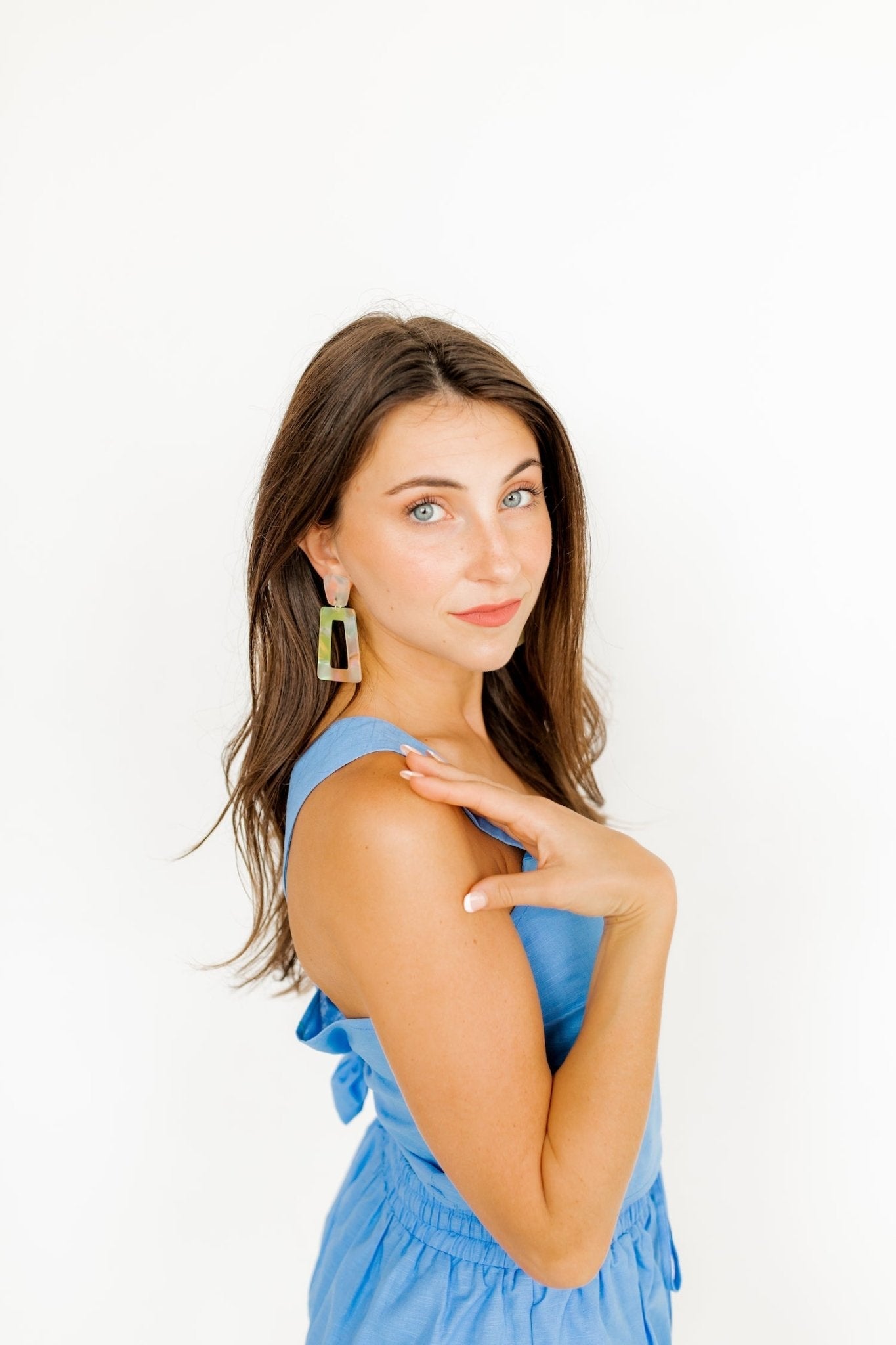 Kennedy Statement Earrings - Neon Punch - Aaria Tees Aaria Tees