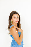 Kennedy Statement Earrings - Neon Punch - Aaria Tees Aaria Tees