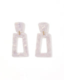 Kennedy Statement Earrings - Pearl White - Aaria Tees Aaria Tees