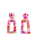 Kennedy Statement Earrings - Pink Multi - Aaria Tees Aaria Tees