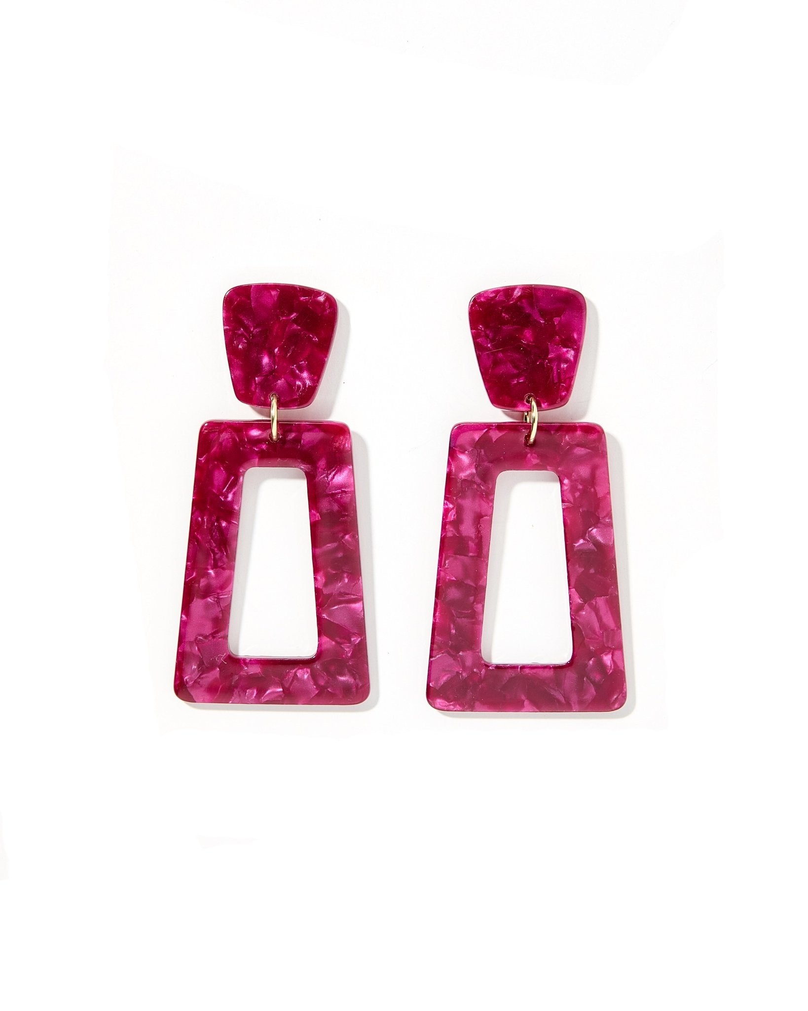 Kennedy Statement Earrings - Pinot Noir - Aaria Tees Aaria Tees
