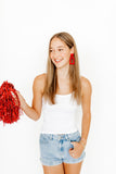 Kennedy Statement Earrings - True Red - Aaria Tees Aaria Tees