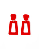 Kennedy Statement Earrings - True Red - Aaria Tees Aaria Tees