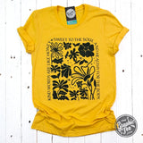 Kind Words Heather Golden Yellow Short Sleeve Tee - Aaria Tees Aaria Tees
