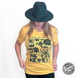 Kind Words Heather Golden Yellow Short Sleeve Tee - Aaria Tees Aaria Tees