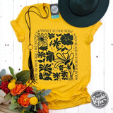 Kind Words Heather Golden Yellow Short Sleeve Tee - Aaria Tees Aaria Tees