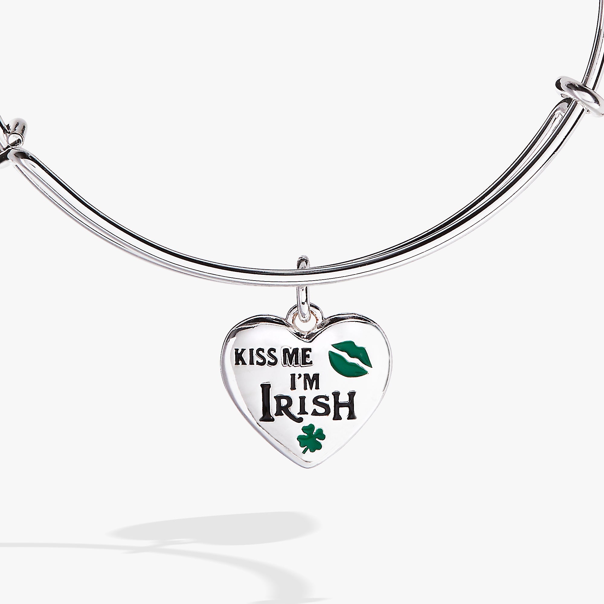 “Kiss Me I’m Irish” Charm Bangle - Aaria Tees Aaria Tees