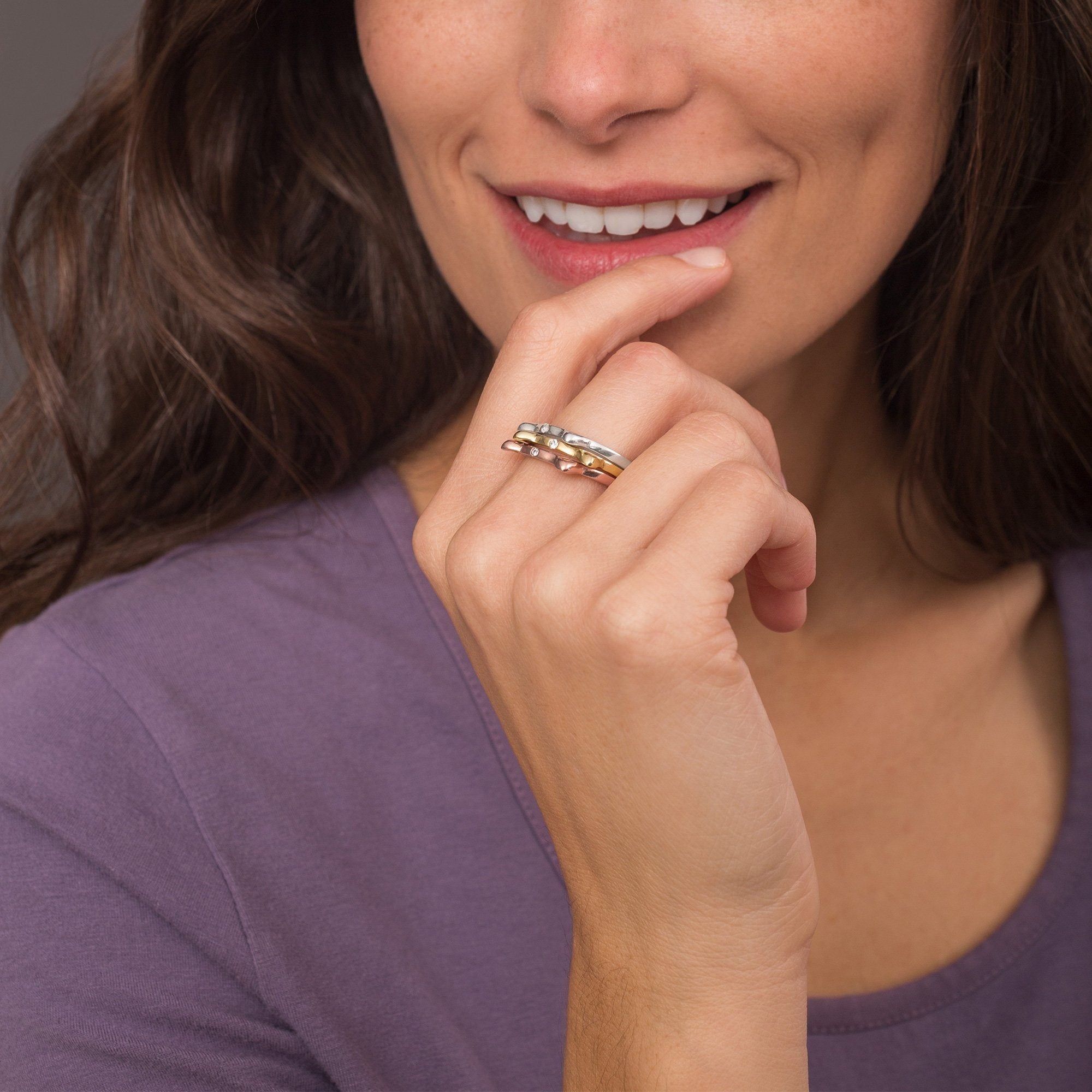 Kitty Trio Stacking Rings Set - Aaria Tees Aaria Tees
