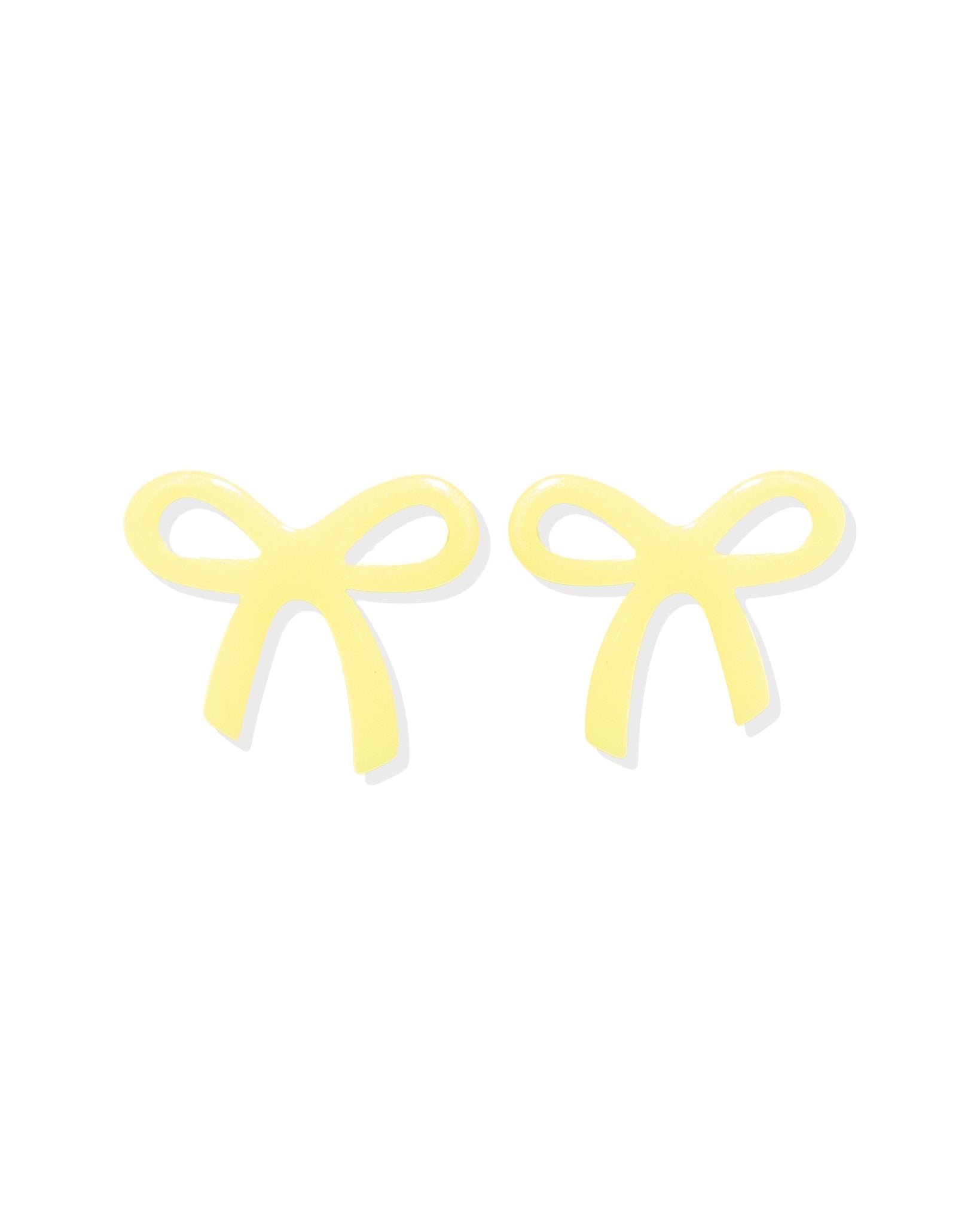 Kylie Bow Earrings - Buttercup Yellow - Aaria Tees Aaria Tees