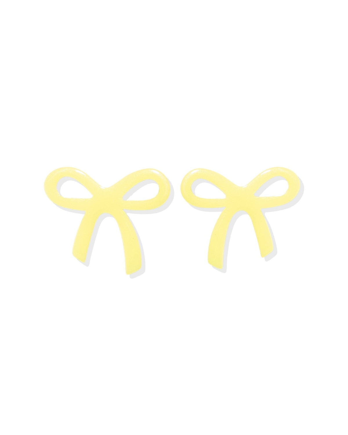 Kylie Bow Earrings - Buttercup Yellow - Aaria Tees