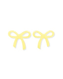 Kylie Bow Earrings - Buttercup Yellow - Aaria Tees Aaria Tees