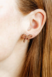 Kylie Bow Earrings - Espresso - Aaria Tees Aaria Tees