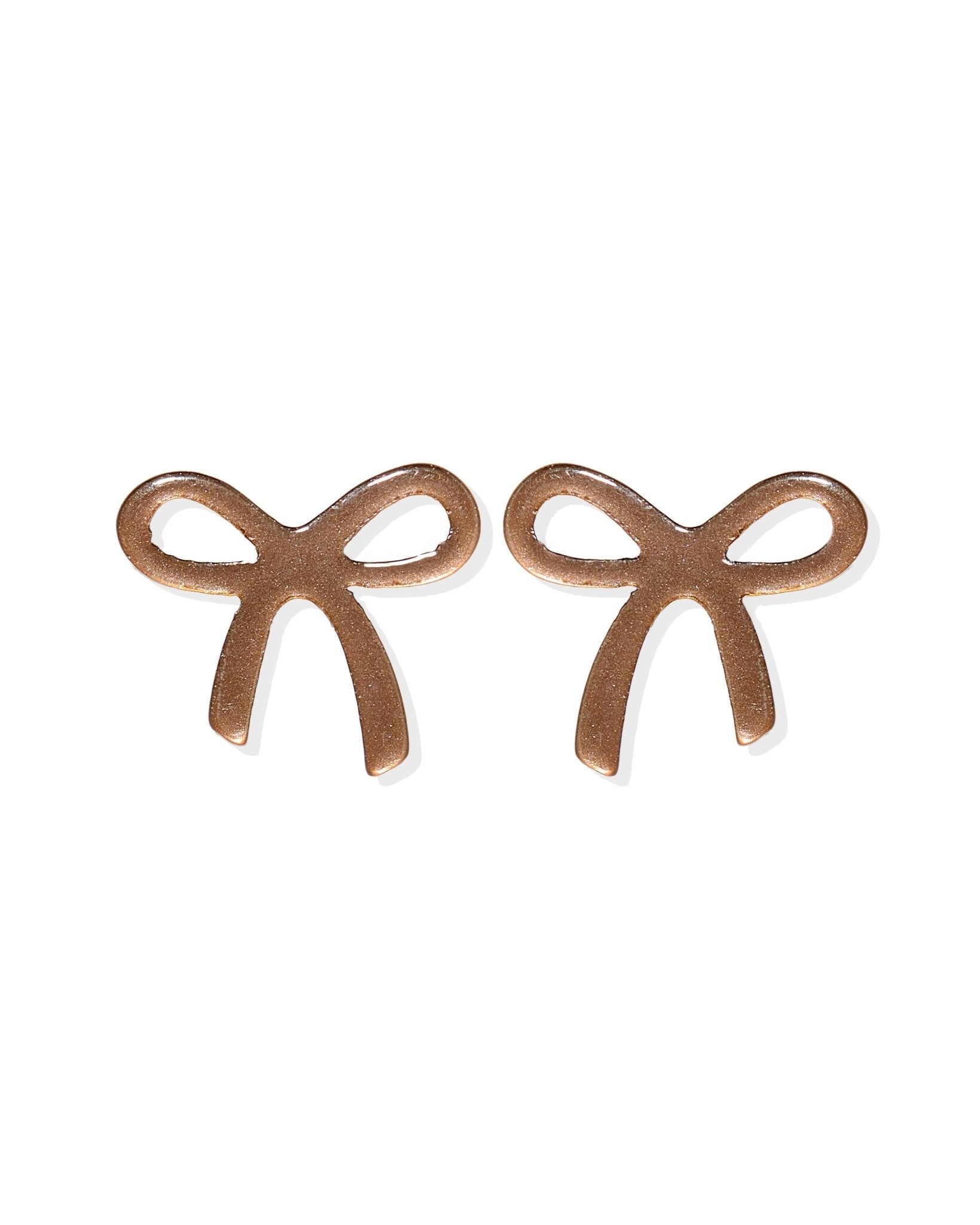 Kylie Bow Earrings - Espresso - Aaria Tees Aaria Tees