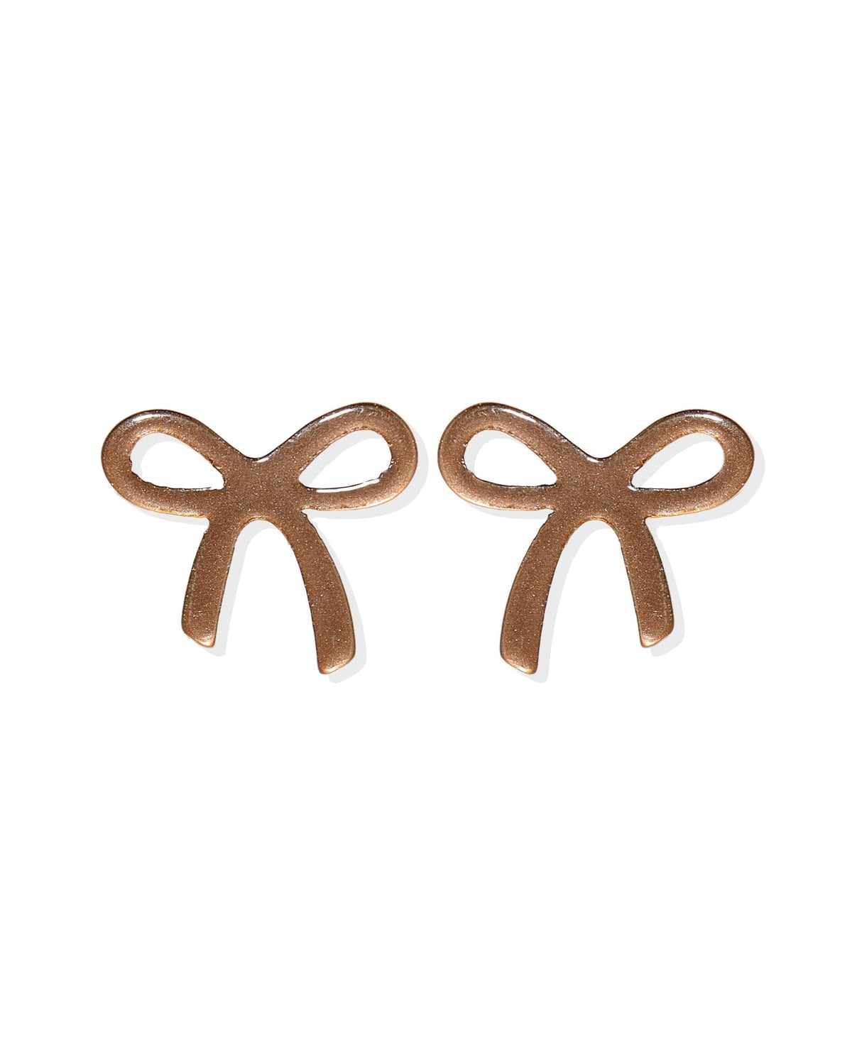 Kylie Bow Earrings - Espresso - Aaria Tees