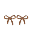 Kylie Bow Earrings - Espresso - Aaria Tees Aaria Tees
