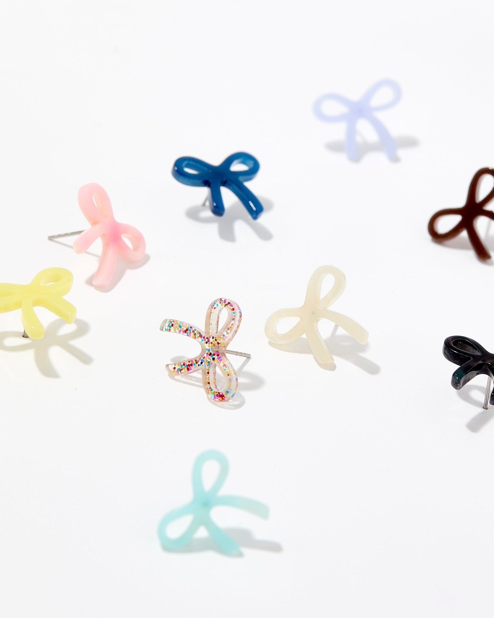 Kylie Bow Earrings - Iridescent - Aaria Tees Aaria Tees