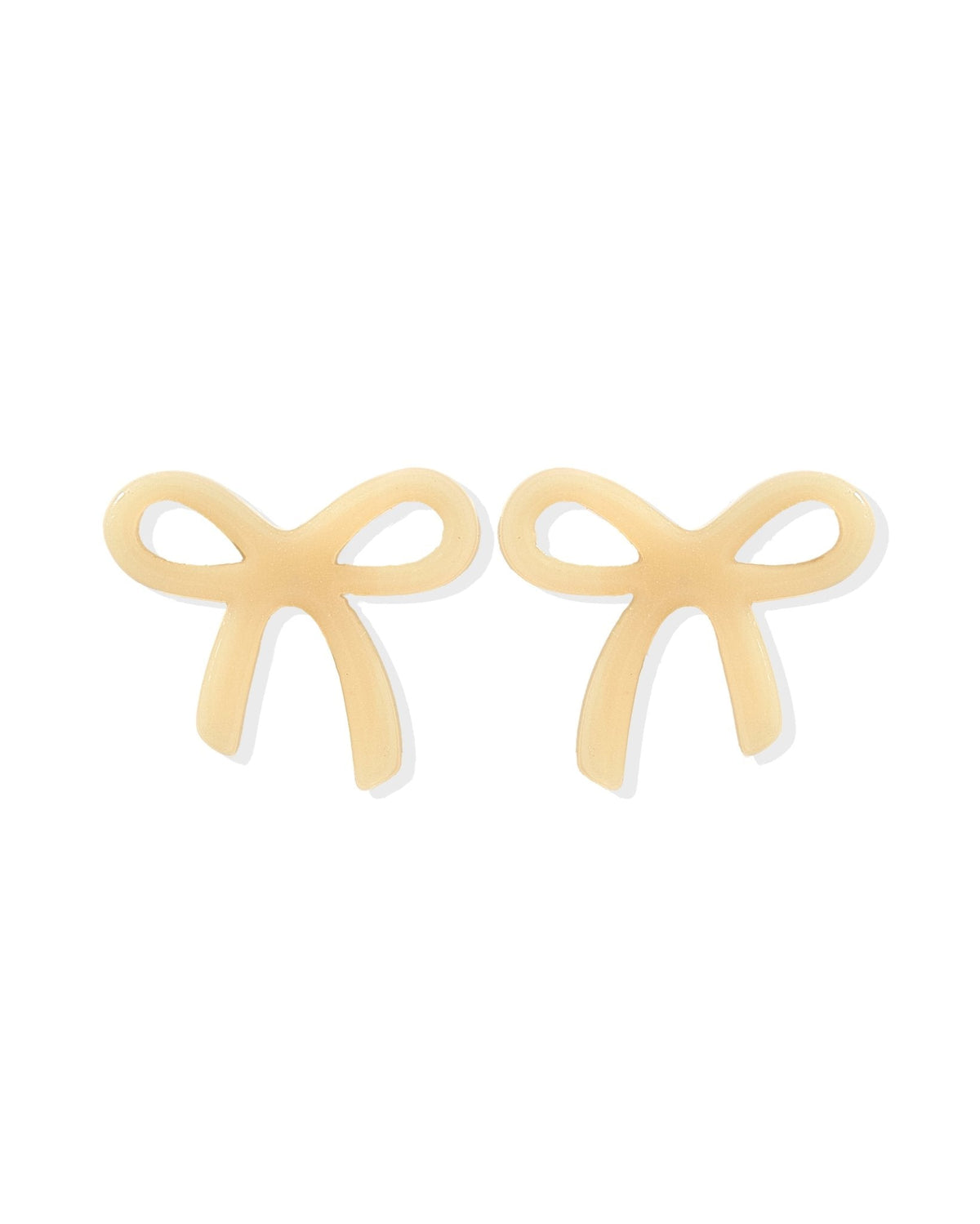 Kylie Bow Earrings - Latte - Aaria Tees
