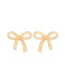 Kylie Bow Earrings - Latte - Aaria Tees Aaria Tees