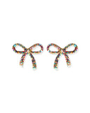 Kylie Bow Earrings - Multi Glitter - Aaria Tees Aaria Tees